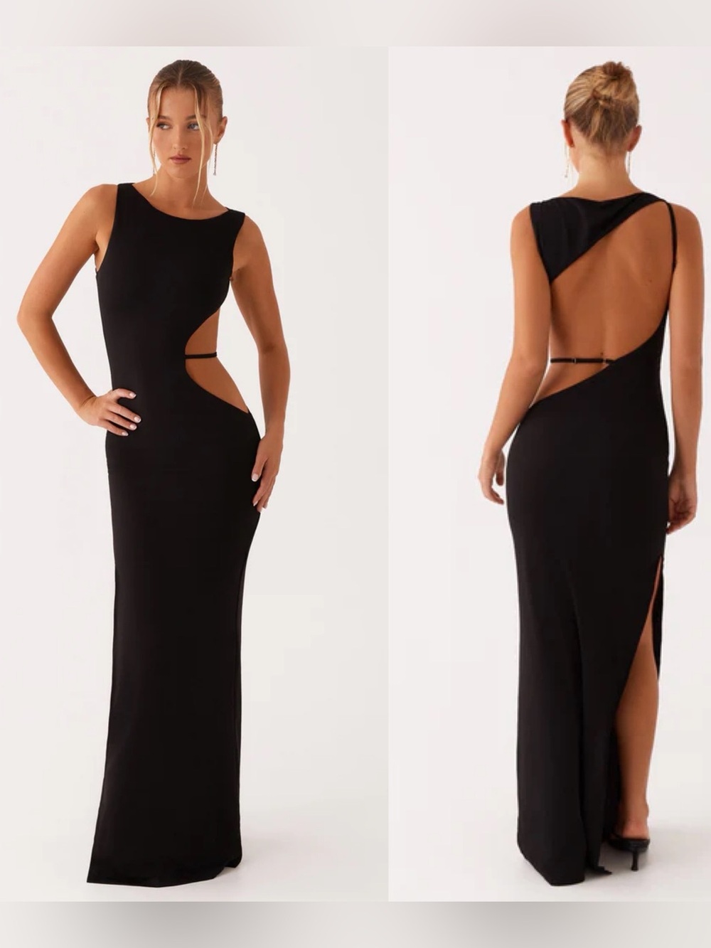 Peppermayo Sutton Maxi Dress Cut Out Black - Picture 1 of 13